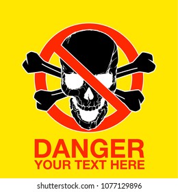 Vector Skull Danger Sign Stock Vector Royalty Free Shutterstock