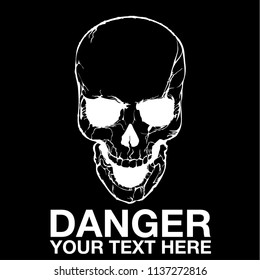 Vector skull danger sign