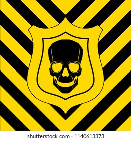 Vector skull danger sign