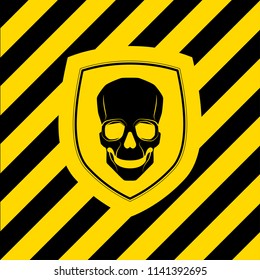 Vector skull danger sign