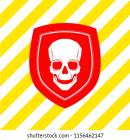 Vector skull danger sign