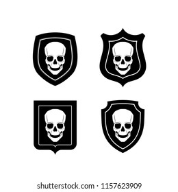 Vector skull danger sign