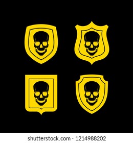 Vector skull danger sign