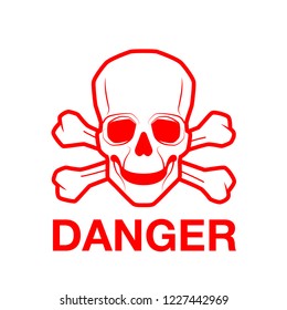 Vector Skull Danger Sign Stock Vector (Royalty Free) 1227442969 ...