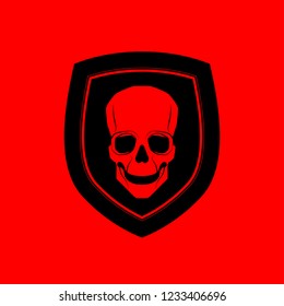 Vector skull danger sign