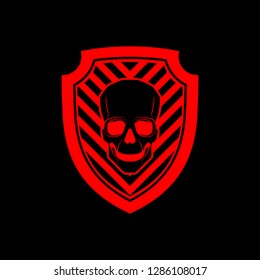 Vector skull danger sign