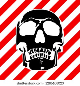 Vector skull danger sign