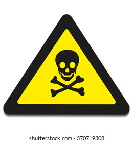 vector skull danger sign