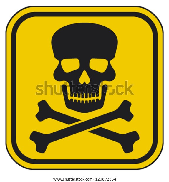 Vector Skull Danger Sign Stock Vector Royalty Free 120892354 4749