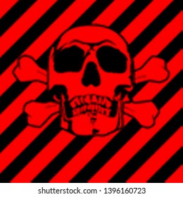 Vector skull danger sign banner 