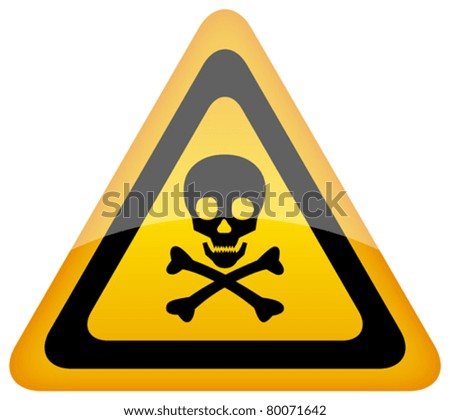 Vector skull danger sign, eps10