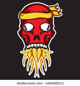 Vector skull for design e sport logo