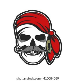 Winking Skull Beard Headphones Stock Vector (Royalty Free) 1547096738