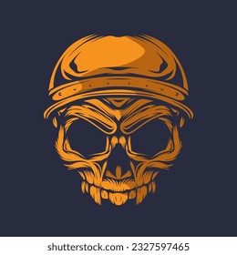 VECTOR SKULL FACE ARTWORK ILLUSTRATION