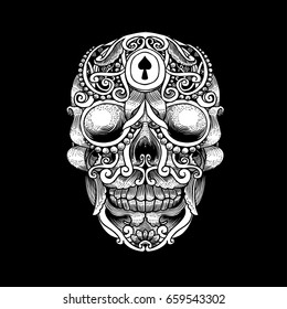 Vector skull graphics decorative