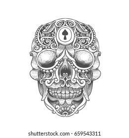 Vector skull graphics decorative