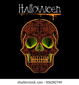 Vector skull for halloween