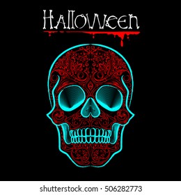 Vector skull for halloween