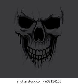 Vector skull head. Vector illustration