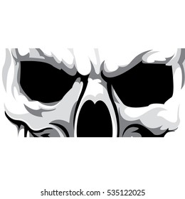 Vector skull head. Print design. Vector illustration