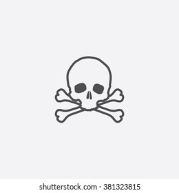 Vector skull Icon.