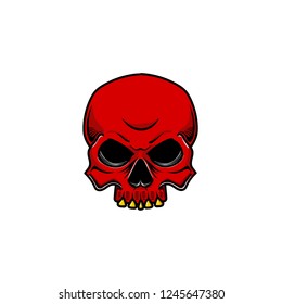 vector skull illustration