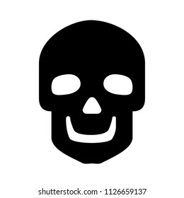 Vector Skull Illustration. Death Sign Symbol, Danger Logo