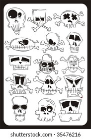 Vector skull illustration, you can edit, recolor, ready to cut, etc...