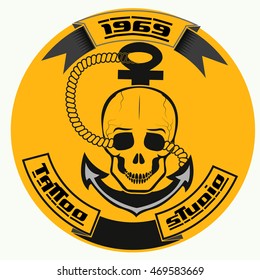 Vector of skull logo symbol or icon