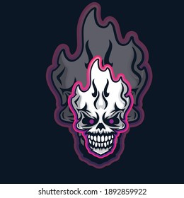 Vector of skull mascot sport logo