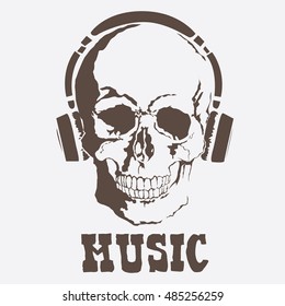 Vector skull. Music style