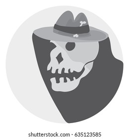 Vector skull picture hat which is decorated with bone / critical fashion verdict