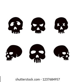 vector skull set