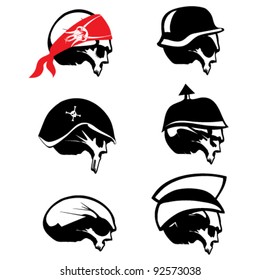 Vector Skull Silhouette Set