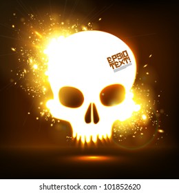 Vector Skull Sparkling