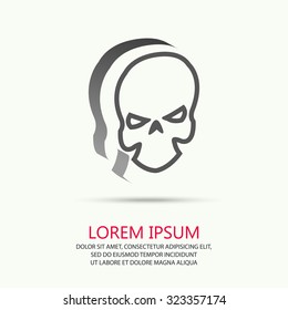 Vector of skull symbol or icon