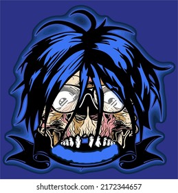 vector skull that is very suitable to be used as a logo or printed directly for commercial purposes.
