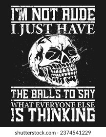 Vector skull typography t-shirt design vintage style