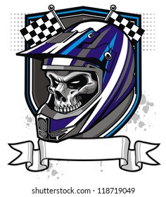 skull motocross helmet