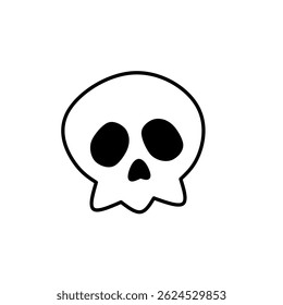 Vector skull with white background