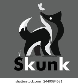 vector skunk logo for outdoor organization activities, or mountain equipment shops