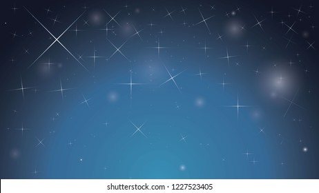 vector sky background about stars