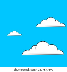 vector with a sky background in a cartoon style