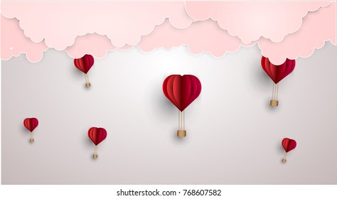 Vector sky background love style