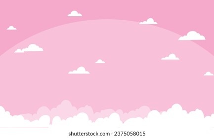 Vector sky background, pastel design vector.