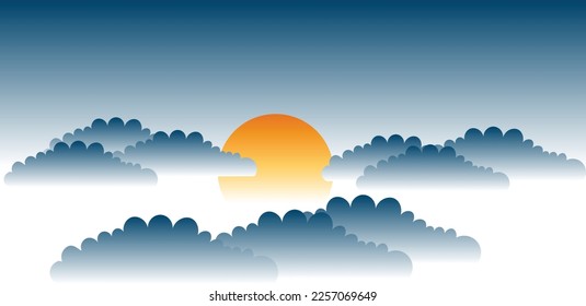 Vector sky - background for video conferencing
