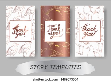 Vector Sky bird seagull in a wildlife. Black and white engraved ink art. Wedding background card decorative border. Thank you, rsvp, invitation elegant card illustration graphic set banner.