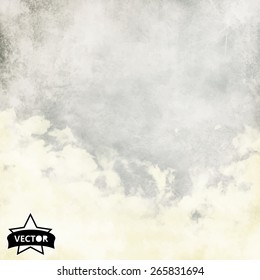 Vector sky. Blue sky with cloud closeup.