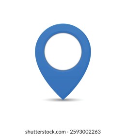 vector sky blue location pin design
