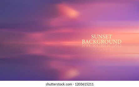 Vector of the sky during sunset.and Colorful beautiful and softness of the cloudsAnd the atmosphere in the evenings and is used as an illustration or background.
